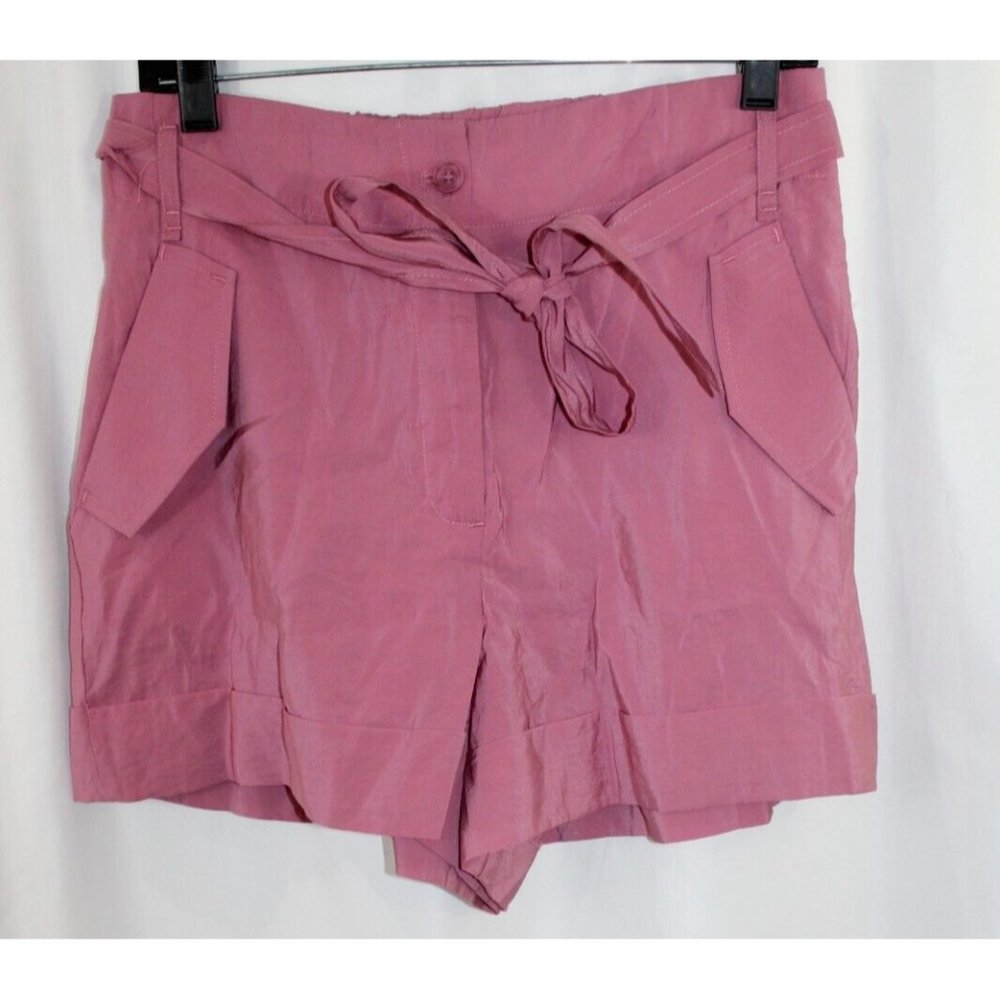 Maison d'Amelie Womens Pink Tie Waist Shorts 8